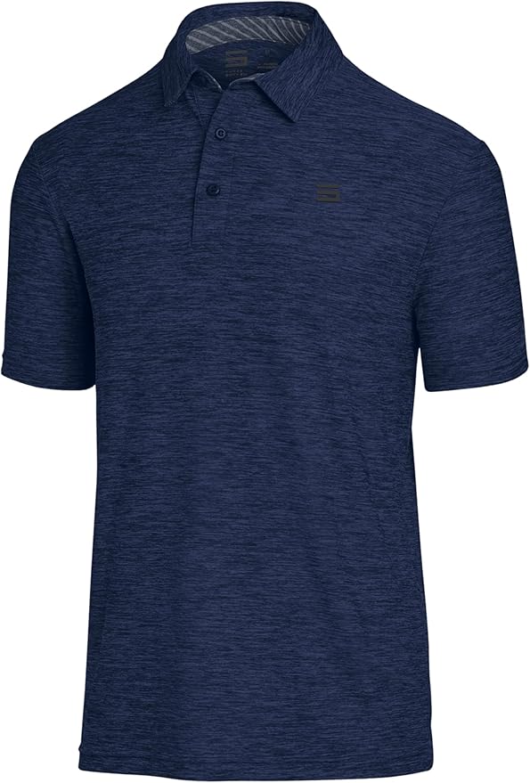 Three Sixty Six Golf Shirts for Men - Dry Fit Short-Sleeve Polo, Athletic Casual Collared T-Shirt