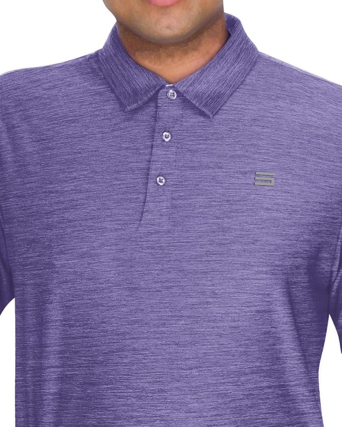 Three Sixty Six Golf Shirts for Men - Dry Fit Short-Sleeve Polo, Athletic Casual Collared T-Shirt