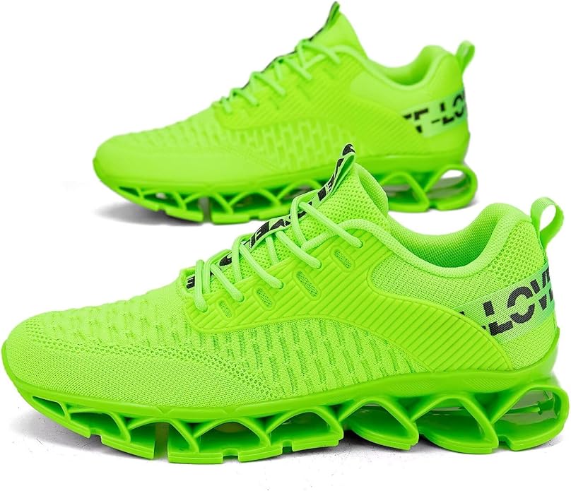 Vooncosir Men's Fashion Sneakers Breathable Mesh Running Shoes Blade Non Slip Soft Sole Casual Athletic Walking Shoes