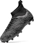 Kids Soccer Cleats Boys Youth Firm Groud Cleats for Girls High Top Trainning Football Shoes AG/FG