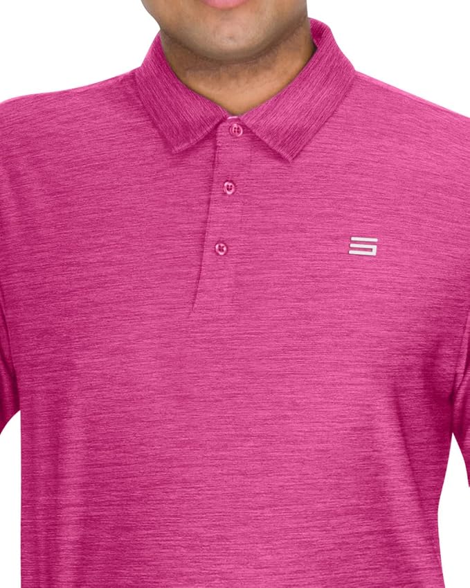 Three Sixty Six Golf Shirts for Men - Dry Fit Short-Sleeve Polo, Athletic Casual Collared T-Shirt