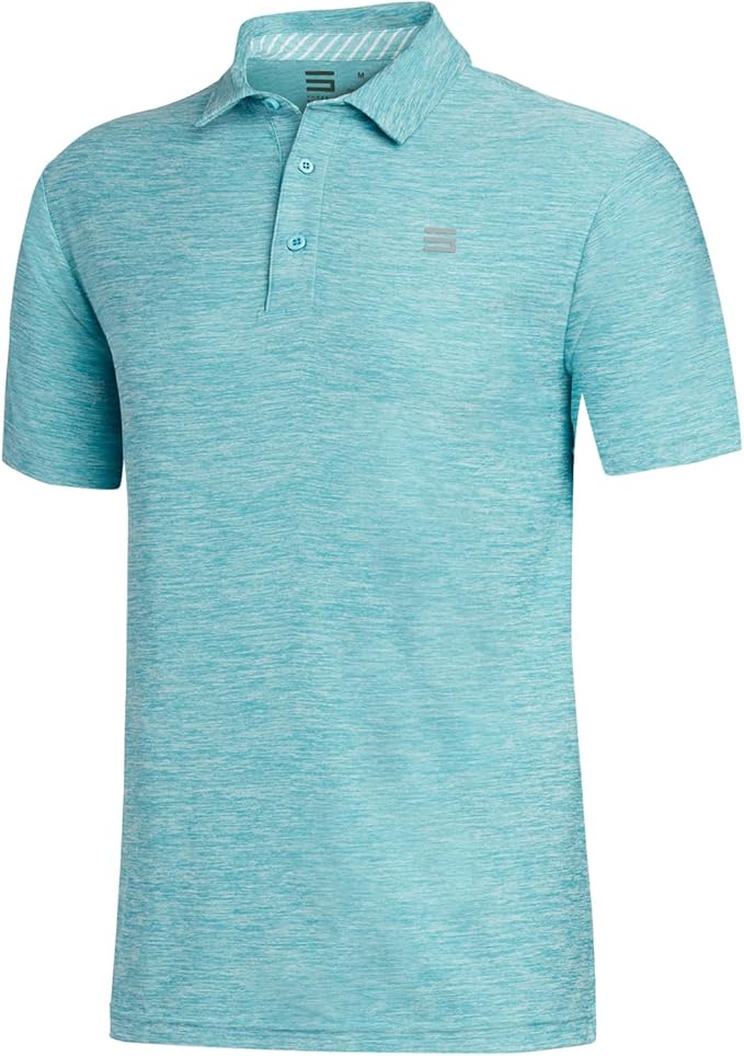 Three Sixty Six Golf Shirts for Men - Dry Fit Short-Sleeve Polo, Athletic Casual Collared T-Shirt