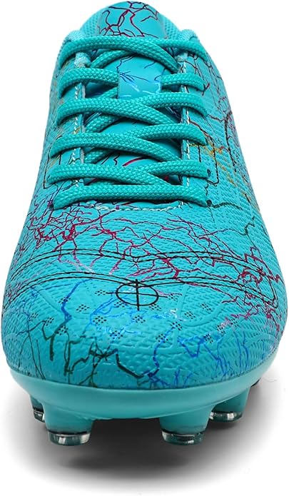 Boys' Soccer Shoes Kids Firm Ground Soccer Cleats Girls Athletic Sneakers Outdoor Turf Football Shoes for Little/Big Kid