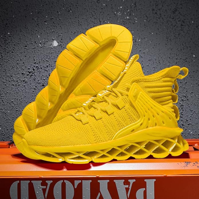 Hello MrLin Men's Running Shoes Non Slip Athletic Tennis Walking Blade Type Sneakers Hip Hop