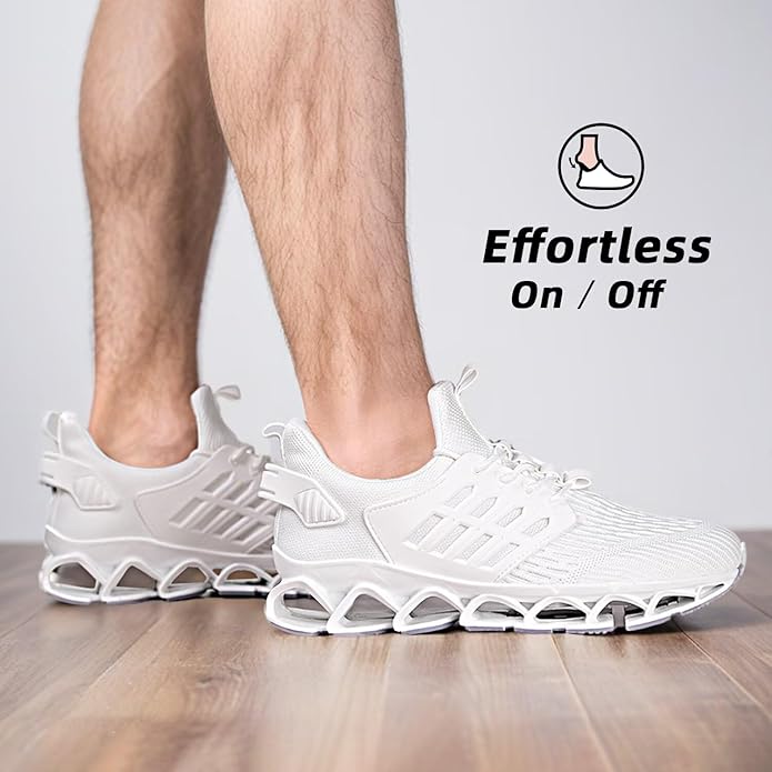 Mens Slip on Walking Running Shoes Blade Tennis Casual Fashion Sneakers Comfort Non Slip Work Sport Athletic Trainer