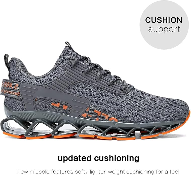 Vooncosir Men's Fashion Sneakers Breathable Mesh Running Shoes Blade Non Slip Soft Sole Casual Athletic Walking Shoes