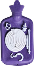 Abyclean Enema Bag Kit Rubber Anal Douche Vaginal Douche Enema Cleaner for Women’s or Man’s Health (Purple, 2L)