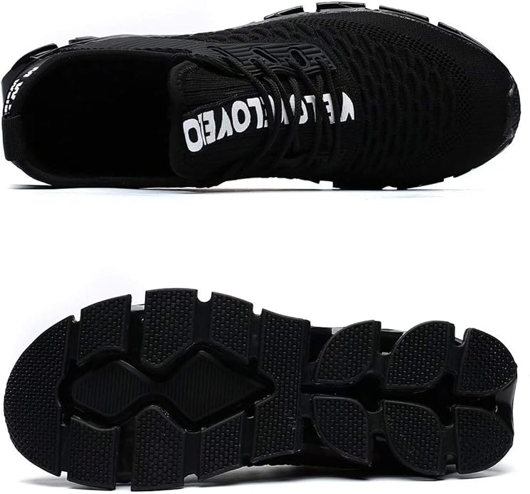Vooncosir Men's Fashion Sneakers Breathable Mesh Running Shoes Blade Non Slip Soft Sole Casual Athletic Walking Shoes