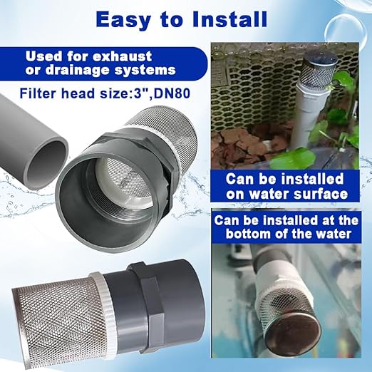 3" Stainless Steel Filter DN80 Suction Strainers Used to Remove Debris and Reduce Solid Entry（1pcs）