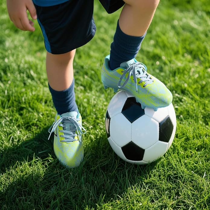 DREAM PAIRS Boys Girls Soccer Cleats Kids Youth Firm Ground Football Shoes for Little/Big Kid