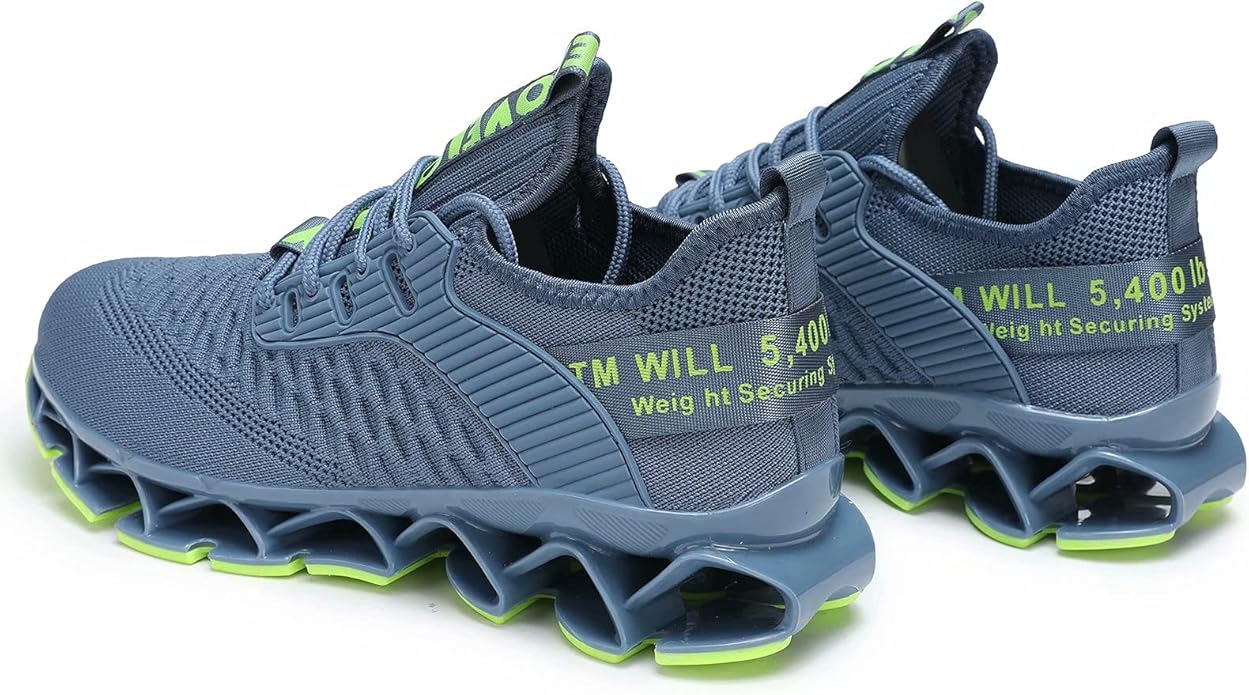 Vooncosir Men's Fashion Sneakers Breathable Mesh Running Shoes Blade Non Slip Soft Sole Casual Athletic Walking Shoes