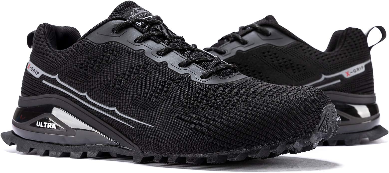 Kricely Men's Trail Running Shoes Fashion Walking Hiking Sneakers for Men Tennis Cross Training Shoe Outdoor Snearker Mens Casual Workout Footwear