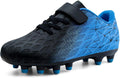 brooman Kids Firm Ground Soccer Cleats Boys Girls Athletic Outdoor Football Shoes