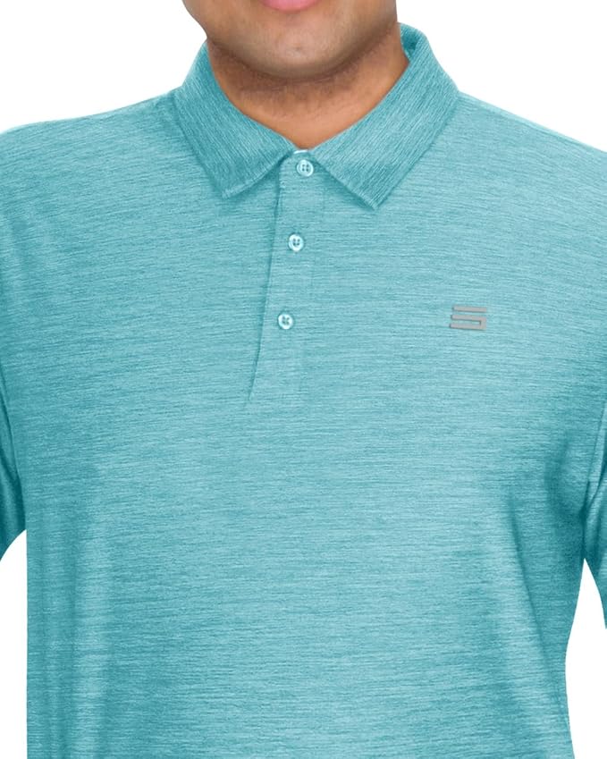 Three Sixty Six Golf Shirts for Men - Dry Fit Short-Sleeve Polo, Athletic Casual Collared T-Shirt