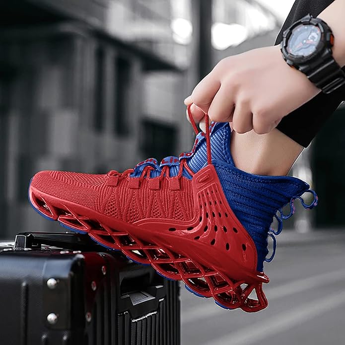 Hello MrLin Men's Running Shoes Non Slip Athletic Tennis Walking Blade Type Sneakers Hip Hop