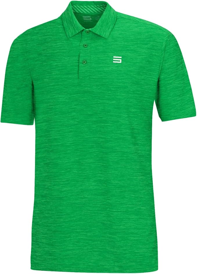 Three Sixty Six Golf Shirts for Men - Dry Fit Short-Sleeve Polo, Athletic Casual Collared T-Shirt