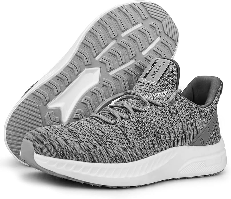 Feethit Mens Slip On Walking Shoes Blade Tennis Shoes Non Slip Running Shoes Lightweight Workout Shoes Breathable Mesh Fashion Sneakers