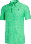 Three Sixty Six Golf Shirts for Men - Dry Fit Short-Sleeve Polo, Athletic Casual Collared T-Shirt
