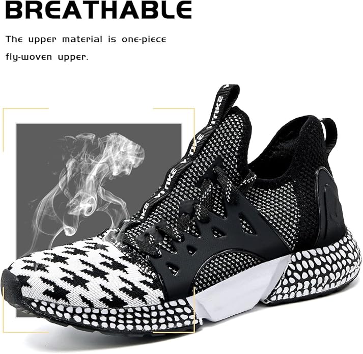 WETIKE Boy's Shoes Mesh Slip on Lightweight Running Sneakers