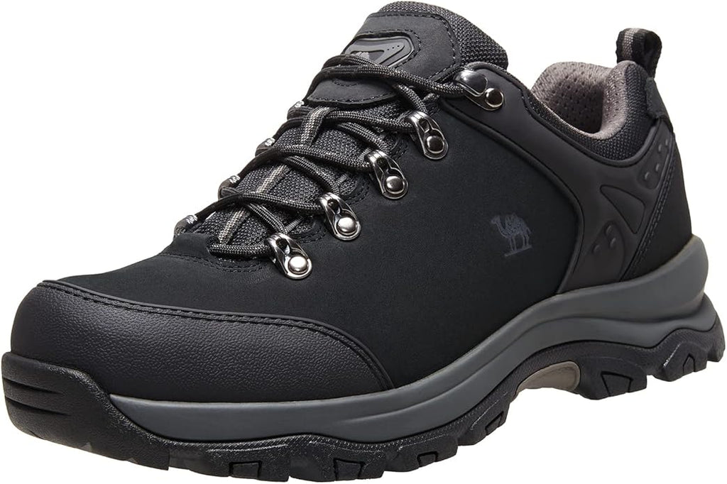 CAMEL CROWN Hiking Shoes Men Trekking Shoe Low Top Outdoor Walking Waterproof Leather Trail Sneakers