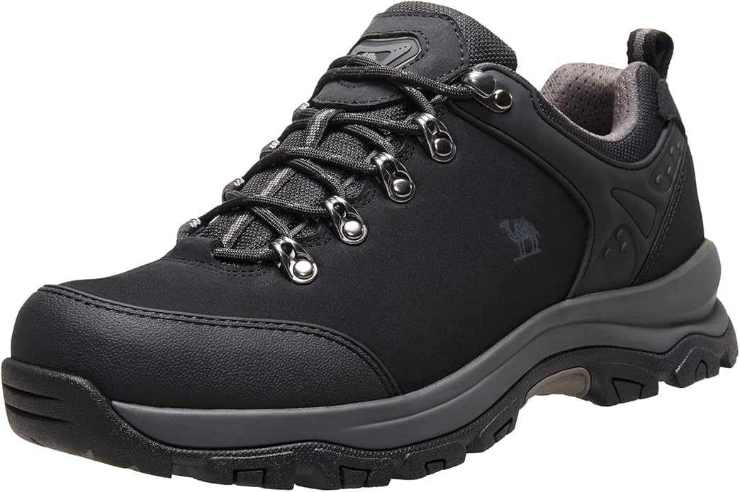 CAMEL CROWN Hiking Shoes Men Trekking Shoe Low Top Outdoor Walking Waterproof Leather Trail Sneakers