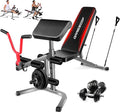 OPPSDECOR Adjustable Weight Bench Set with Leg Extension & Leg Curl, 900LBS Incline/Decline/Flat Preacher Curl Bench, Space-Saving Workout Bench for Home Gym