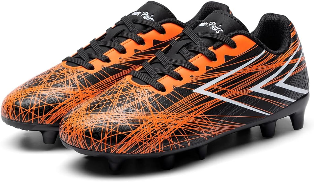 DREAM PAIRS Boys Girls Soccer Cleats Kids Youth Firm Ground Football Shoes for Little/Big Kid