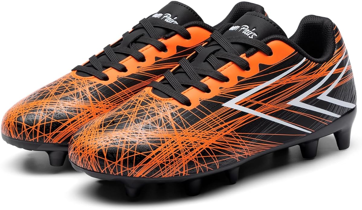 DREAM PAIRS Boys Girls Soccer Cleats Kids Youth Firm Ground Football Shoes for Little/Big Kid