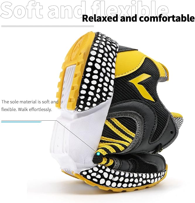 WETIKE Boy's Shoes Mesh Slip on Lightweight Running Sneakers