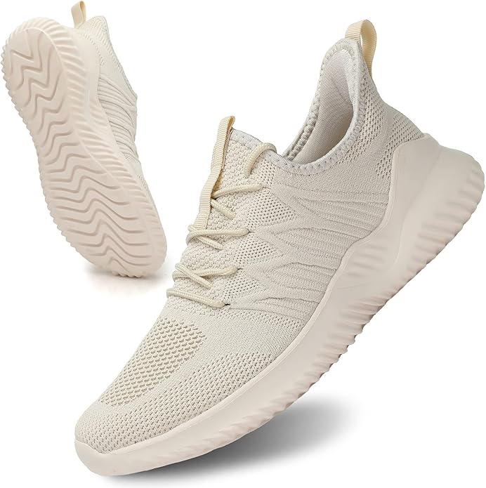 Mens Slip On Running Shoes Athletic Walking Trainers Lightweight Breathable Mesh Tennis Sneakers