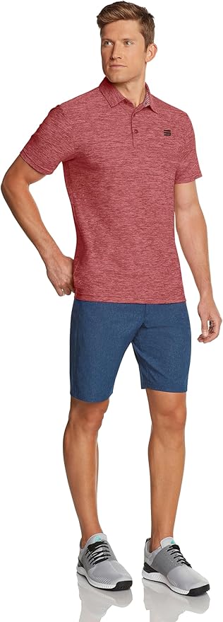Three Sixty Six Golf Shirts for Men - Dry Fit Short-Sleeve Polo, Athletic Casual Collared T-Shirt