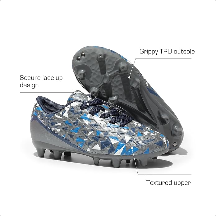 DREAM PAIRS Boys Girls Soccer Cleats Youth Firm Groud Athletic Outdoor Trainning Football Shoes for Little/Big Kid