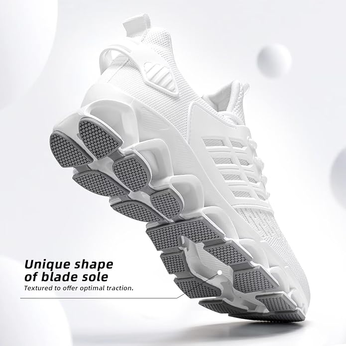 Mens Slip on Walking Running Shoes Blade Tennis Casual Fashion Sneakers Comfort Non Slip Work Sport Athletic Trainer