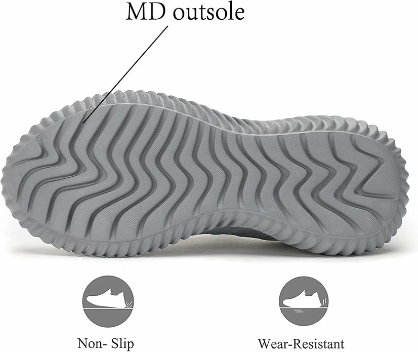 Mens Slip On Running Shoes Athletic Walking Trainers Lightweight Breathable Mesh Tennis Sneakers