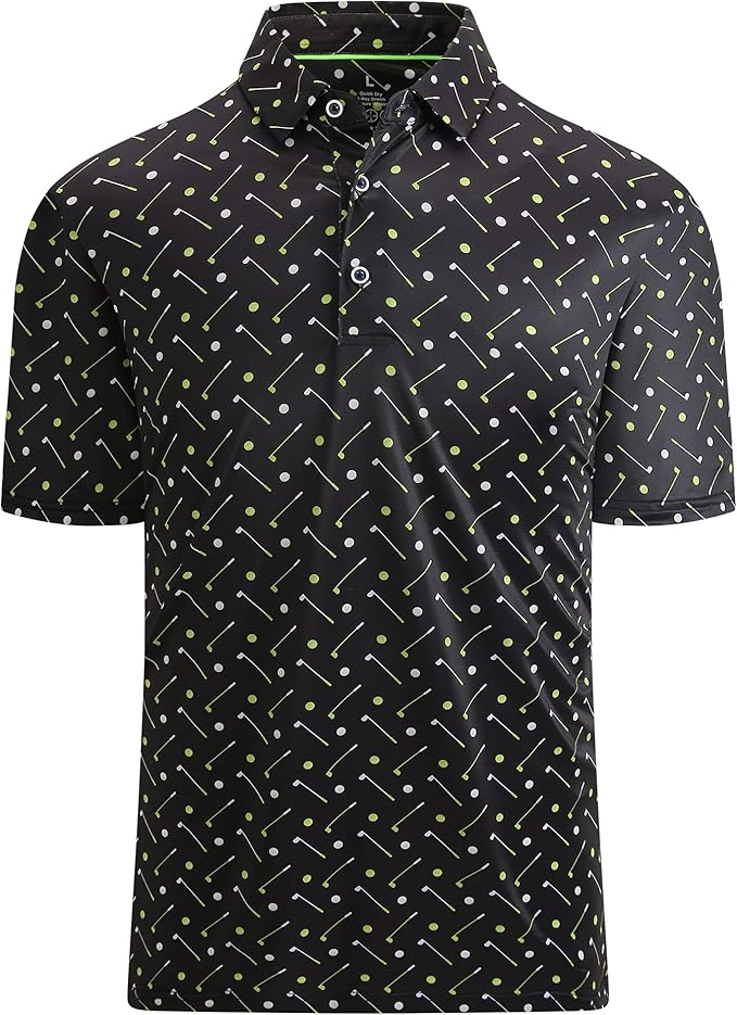 WARHORSEE Golf Polo Shirts for Men Short Sleeve Wrinkle Free 4 Way Stretch Moisture Wicking Performance Collared Tshirts