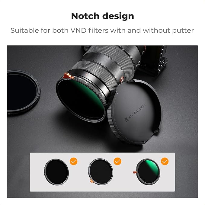 K&F Concept 67mm Variable ND Lens Filter Cap TPU Material Filter Cap Only for K&F 67mm Adjustable Neutral Density Filter