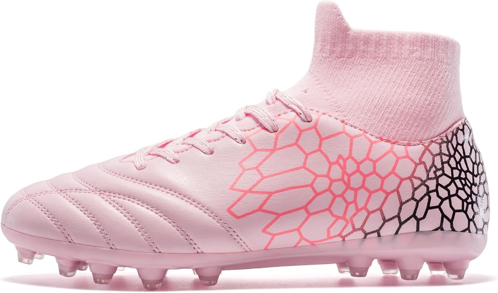 Boys Girls Soccer Cleats Youth Training Football Cleats High-top Soccer Shoes for Little/Big Kid