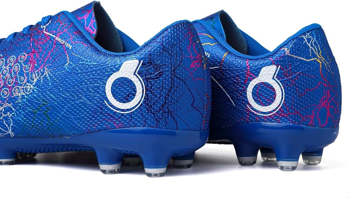 Boys' Soccer Shoes Kids Firm Ground Soccer Cleats Girls Athletic Sneakers Outdoor Turf Football Shoes for Little/Big Kid
