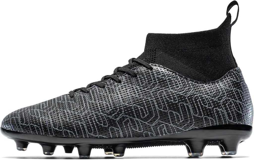 Kids Soccer Cleats Boys Youth Firm Groud Cleats for Girls High Top Trainning Football Shoes AG/FG