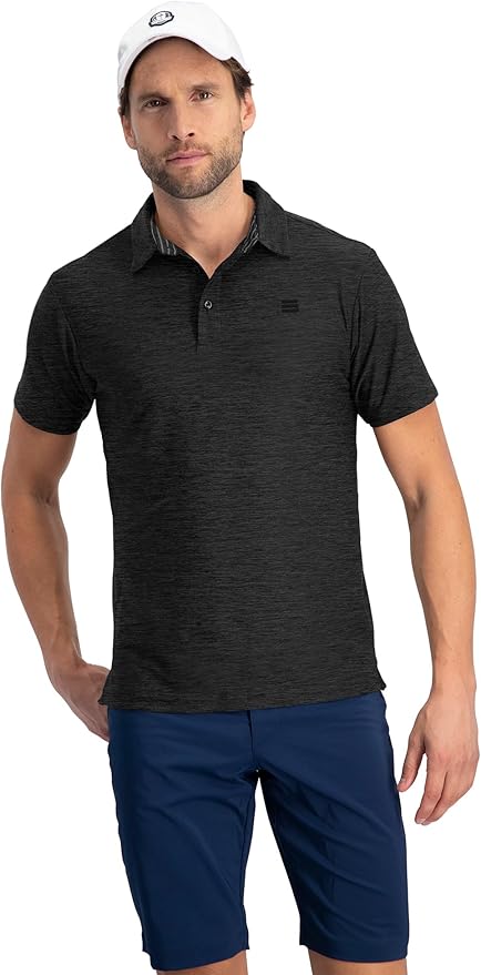 Three Sixty Six Golf Shirts for Men - Dry Fit Short-Sleeve Polo, Athletic Casual Collared T-Shirt