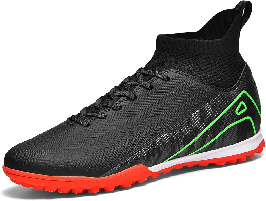 Indoor Soccer Cleats Mens Womens Turf Soccer Cleats Wide Socer Shoes FG AG TF High Ankle Football Boots