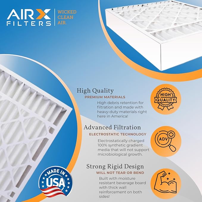 AIRx Filters Wicked Clean Air 20x24x4 MERV 11 Electrostatic Pleated Air Conditioner Filter Pack 6 HVAC AC Furnace Filters