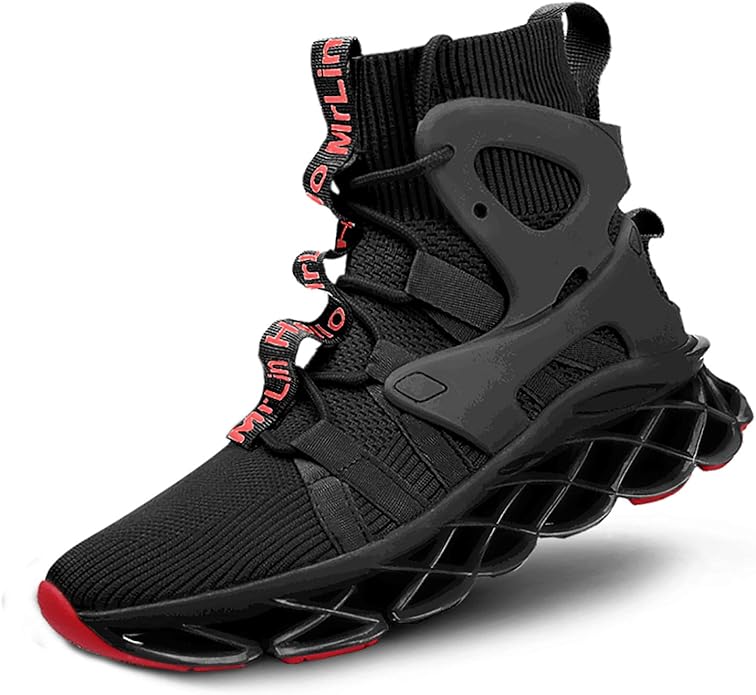 Hello MrLin Men's Running Shoes Non Slip Athletic Tennis Walking Blade Type Sneakers Hip Hop