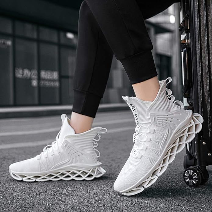 Hello MrLin Men's Running Shoes Non Slip Athletic Tennis Walking Blade Type Sneakers Hip Hop