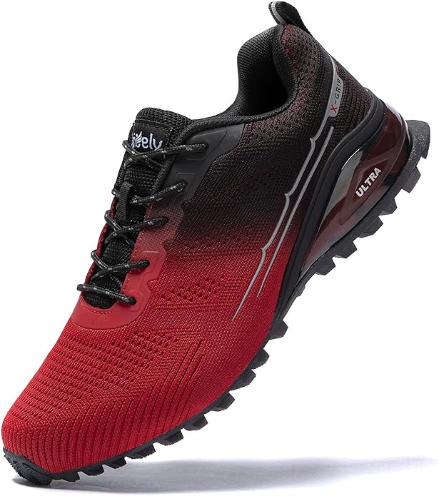 Kricely Men's Trail Running Shoes Fashion Walking Hiking Sneakers for Men Tennis Cross Training Shoe Outdoor Snearker Mens Casual Workout Footwear