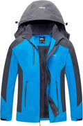 Diamond Candy Men's Hooded Waterproof Jacket Lightweight Rain Jacket Outdoor Casual Sportswear