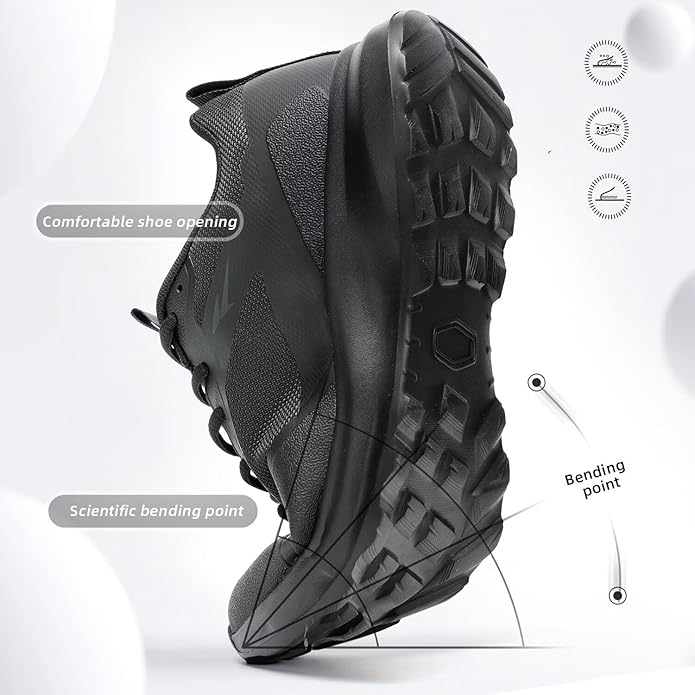 Mens Trail Running Shoes Fashion Walking Hiking Non Slip Sneakers Tennis Cross Training Outdoor Casual Workout Trainers