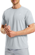 Pudolla Men's Workout Running T-Shirts Lightweight Quick Dry Athletic Gym Shirts for Men Short Sleeve Sport Tee Tops