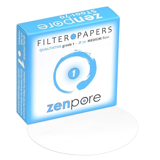 Filter Paper 7 cm Lab Qualitative Filter Paper for Chemistry, Standard Qualitative Grade 1-Medium Flow 70mm(100 Discs)