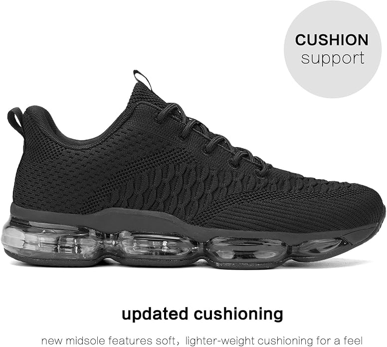 Men's Air Cushion Running Shoes Breathable Tennis Fashion Sneakers Non Slip Workout Casual Sport Shoes Gym Training Comfortable Walking Shoes